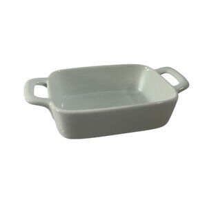 Pier 1 Stoneware Small Baking Dish White Mini Personal Casserole 5.25" x 4"